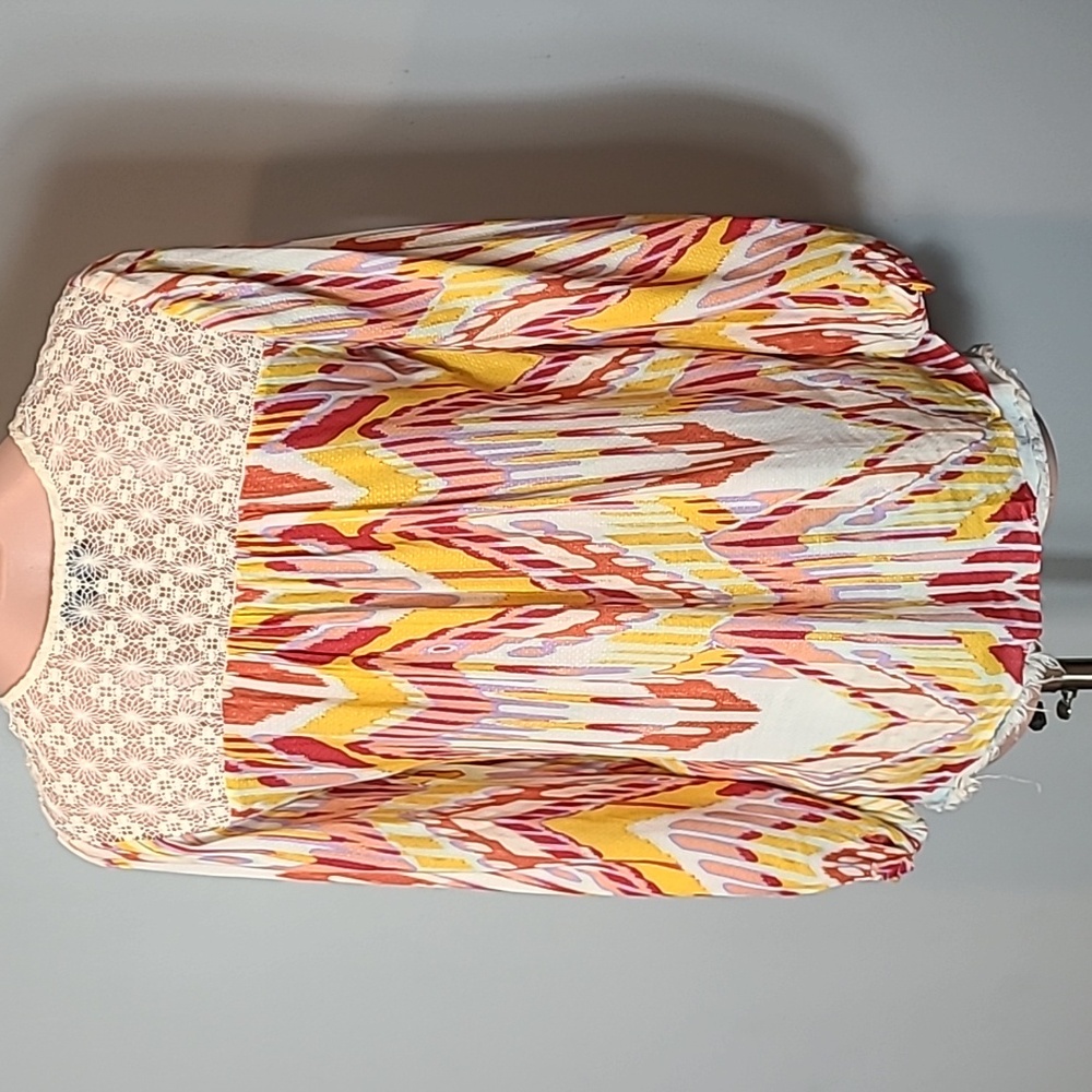 HALE BOB Art To Wear Flowy Top Size XS Silky Bohemian Comfy Beachy‎ Summer - Picture 6 of 10